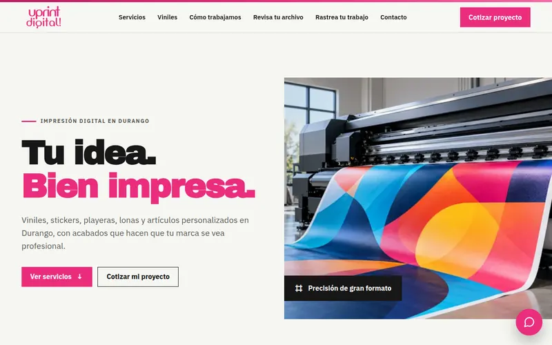 Uprint Digital website built by Autorys