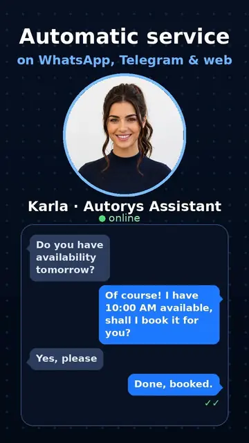 Autorys Connect video: the AI books an appointment over chat