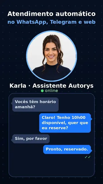 Vídeo do Autorys Connect: a IA agenda um horário pelo chat